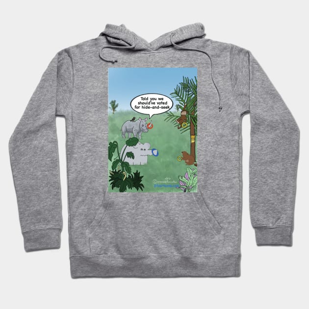 Jungle Games Hoodie by Enormously Funny Cartoons